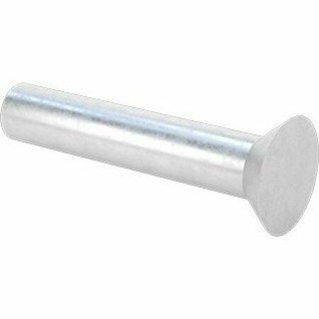 BSC PREFERRED Aluminum Flush-Mount Solid Rivets 3/16 Diameter for 0.812 Maximum Material Thickness, 100PK 97483A251